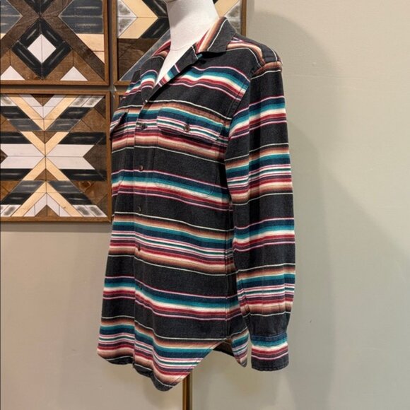 Vintage Ralph Lauren Hand Woven Cotton Southwestern Button Down Shirt sz Medium - Picture 6 of 12